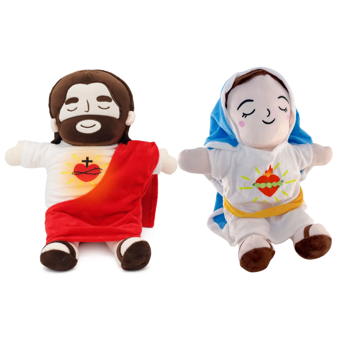 Peluche Rilassante di Gesù e Maria